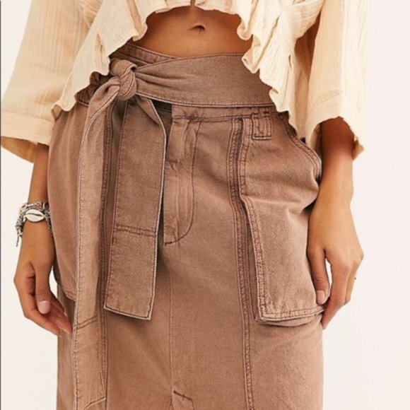 Free People Catching Feelings Utility Skirt 4 NWT - Picture 3 of 5